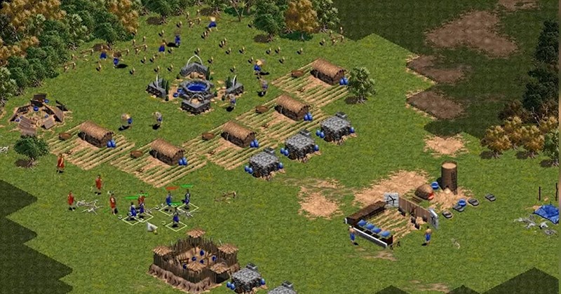 Giao diện khi chơi game AOE 1 trên máy tính